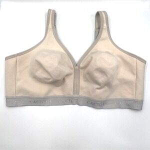 Cacique Womens Beige Unlined Full Coverage Wire Free Bra 44DD Lane Bryant 1362